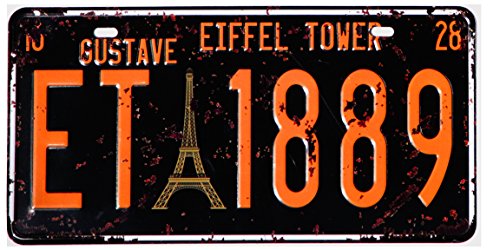 Bada Bing Metallschild Blechschild Kennzeichen Eiffelturm Eifel Tower Schild 225 von Bada Bing