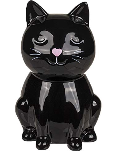 Bada Bing niedliche Spardose Katze schwarz - zuckersüßes Sparschwein als Kätzchen mit Schlüssel - Tier Sparbüchse abschließbar aus Keramik - zuckersüßes Deko Figur Geschenk für Tier-Liebhaber von Bada Bing