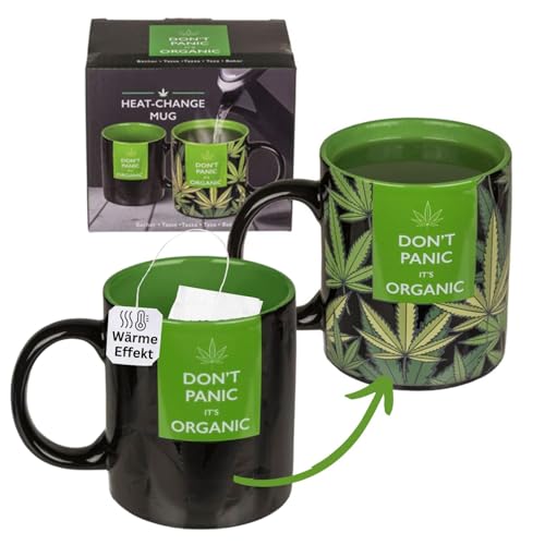 Bada Bing Tasse Cannabis Don`t Panic It`s Organic Aus Keramik Mit Wärmeeffekt Ca. 320ml Füllmenge Kaffee Becher Trend 64 von Bada Bing