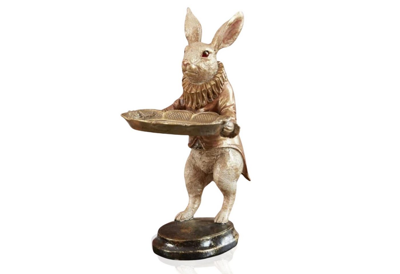 Bada Bing Tierfigur Hase im Frack mit Tablett Hochwertige Skulptur Deko (Kaninchen ca. 28 cm, 1 St), Handbemalt von Bada Bing