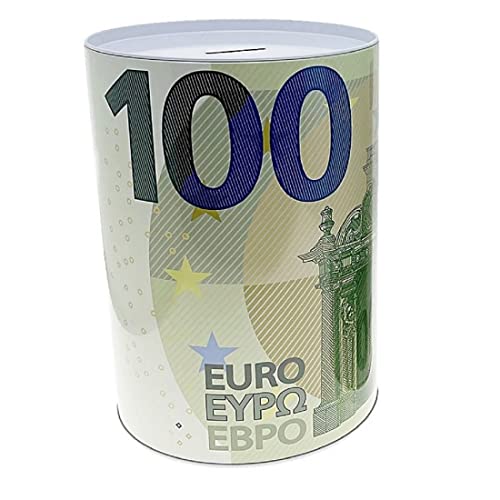 Bada Bing XXL Spardose 100 Euro Geldschein Geldgeschenk grün GROß Reisekasse Sparschwein Aufbewahrungsdose Metall Geburtstag Weihnachten Jubiläum 21 von Bada Bing