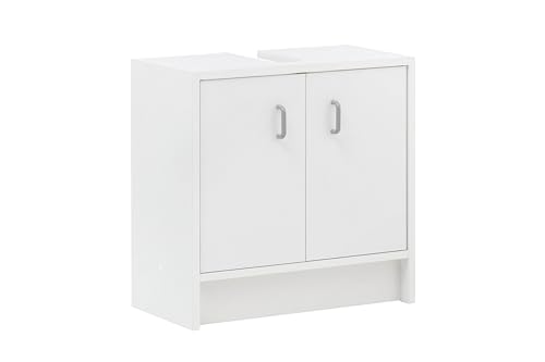 BadeDu Dore Waschbeckenunterschrank in Weiß – 54 cm, perfekt für jedes Badezimmer – Unterschrank: einfacher Aufbau, langlebig & schick von BadeDu