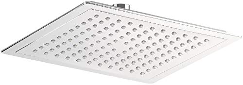 BadeStern Regenduschkopf: Verchromte Regendusche, eckiger Schwenkkopf, Kalk-Schutz-Düsen (XXL Duschkopf, Regenduschkopf XXL, Duschstange) von BadeStern