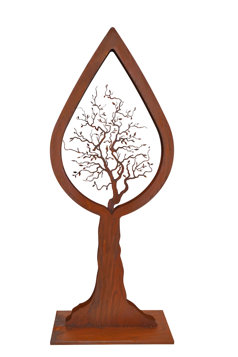 Badeko Deko-Baum „Toskana“ 200 cm in Edelrostoptik von Badeko Metalldekoration