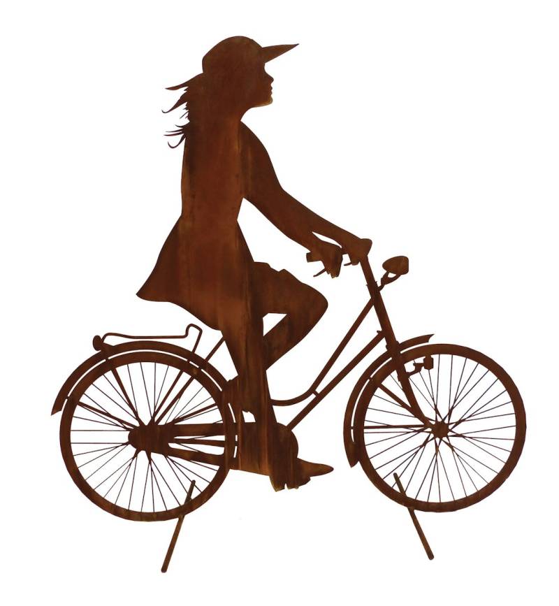 Badeko Deko-Fahrradfahrerin „Annelies“ in Edelrostoptik Badeko Deko-Fahrradfahrerin „Annelies“ in Edelrostoptik von Badeko Metalldekoration