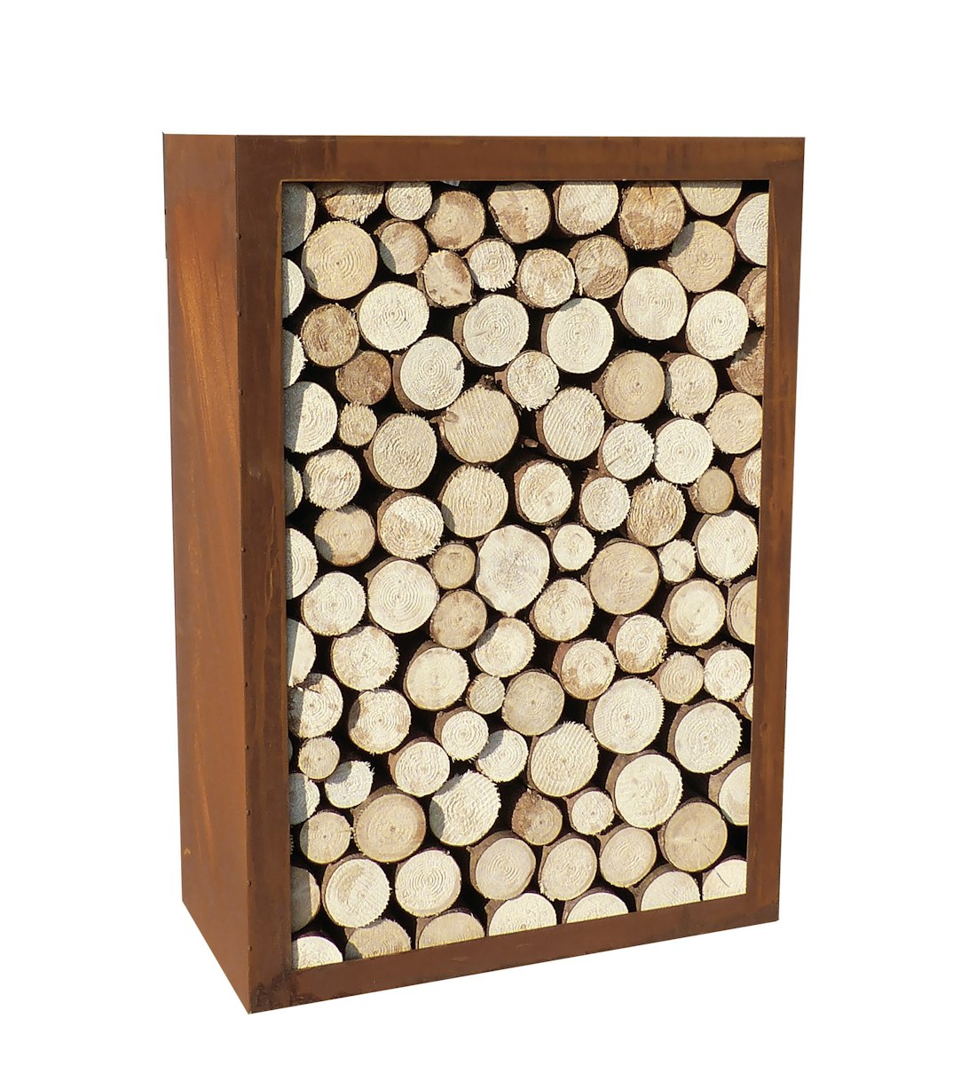 Badeko Holzregal „Lounge“ einfach – 160x70 cm in Edelrostoptik von Badeko Metalldekoration