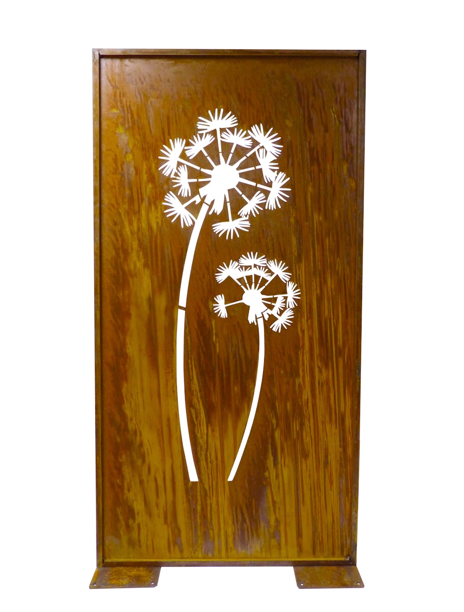 Badeko Parawand „Pusteblume“ in Edelrostoptik von Badeko Metalldekoration