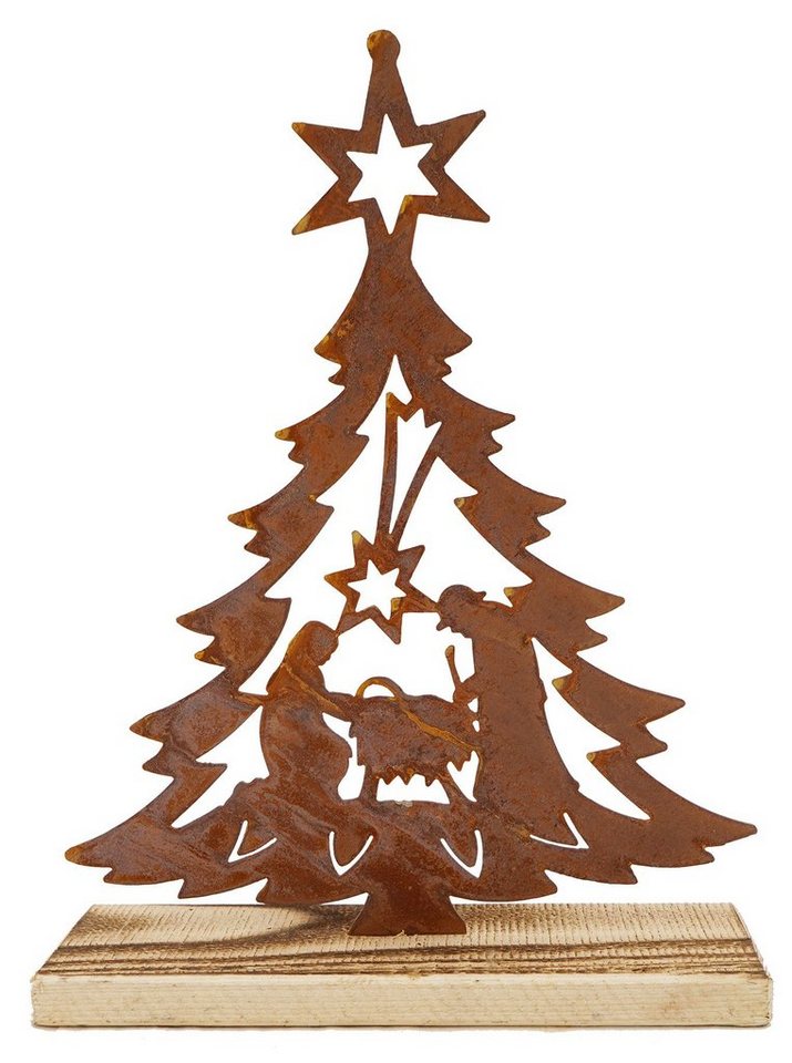 BADEKO Weihnachtsfigur Baumkrippe auf Holzsockel von BADEKO