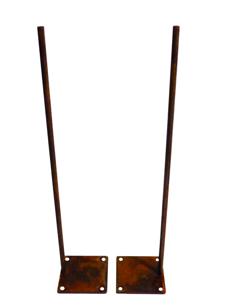 Badeko Bodenbefestigung für Parawände 25 x 25 cm rostbraun 2 tlg. von Badeko