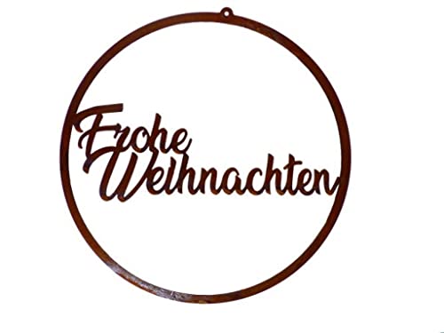 Schild Frohe Weihnachten Edelrost Loop Metallring Metallschild Türschild Weihnachtsring Weihnachtsdeko Metalldeko Metallloop Vintageloop Schild Frohe Weihnachten Edelrost Loop Metallring Metallschild Türschild Weihnachtsring Weihnachtsdeko Metalldeko Metallloop Vintageloop von Badeko