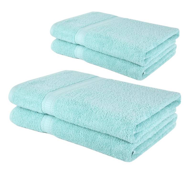 Badekönig Handtuch Set, aus 4 Handtüchern je 2 Stück 50x100cm und 70x140cm - 100% Baumwolle von Badekönig