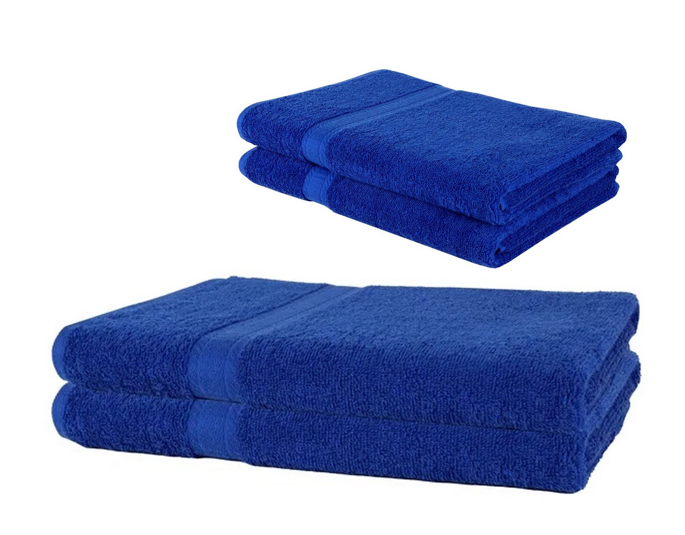 Badekönig Handtuch Set, aus 4 Handtüchern je 2 Stück 50x100cm und 70x140cm - 100% Baumwolle von Badekönig