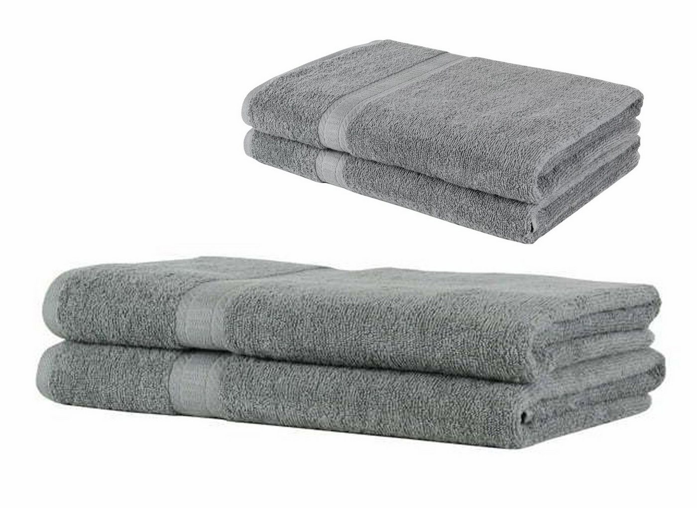 Badekönig Handtuch Set, aus 4 Handtüchern je 2 Stück 50x100cm und 70x140cm - 100% Baumwolle von Badekönig