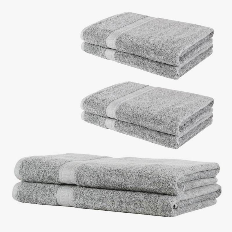 Badekönig Handtuch Set, aus 6 Handtüchern je 4 St. 50x100cm & 2 St. 70x140cm - 100% Baumwolle von Badekönig