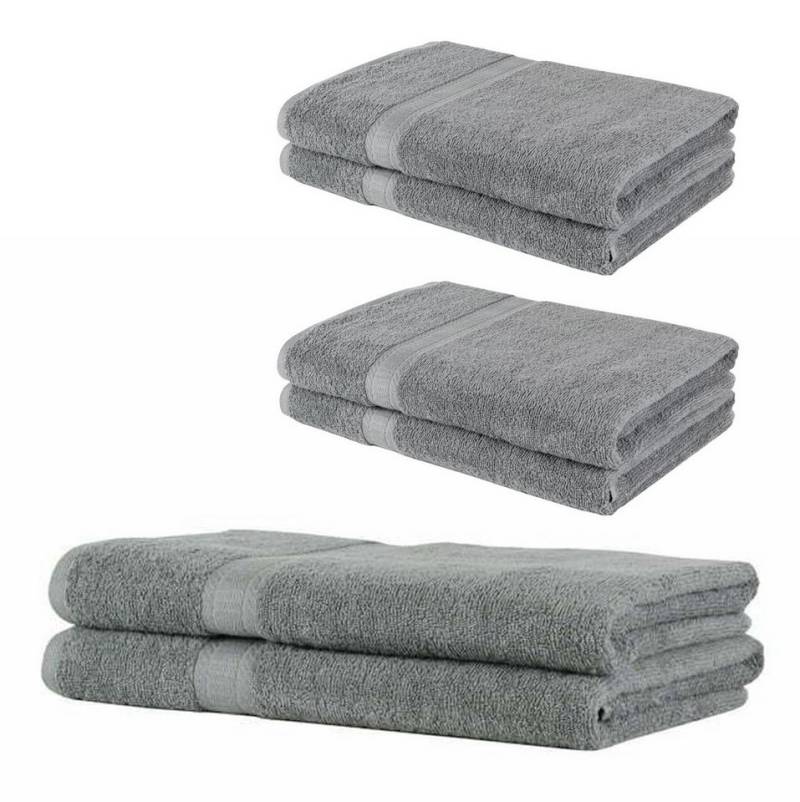 Badekönig Handtuch Set, aus 6 Handtüchern je 4 St. 50x100cm & 2 St. 70x140cm - 100% Baumwolle von Badekönig