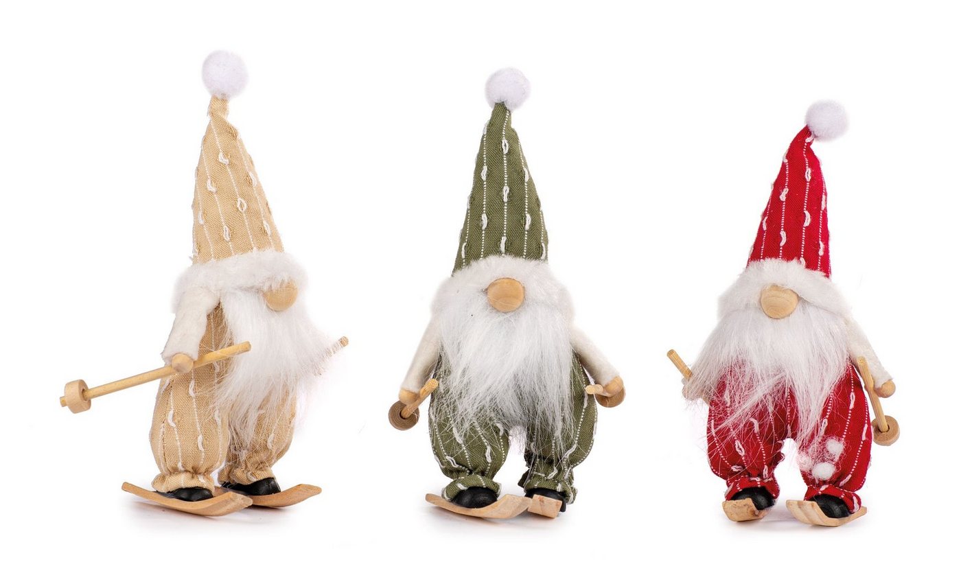 Baden Christbaumschmuck aufhänger nikolaus auf ski 3er set 14cm (3-tlg) von Baden