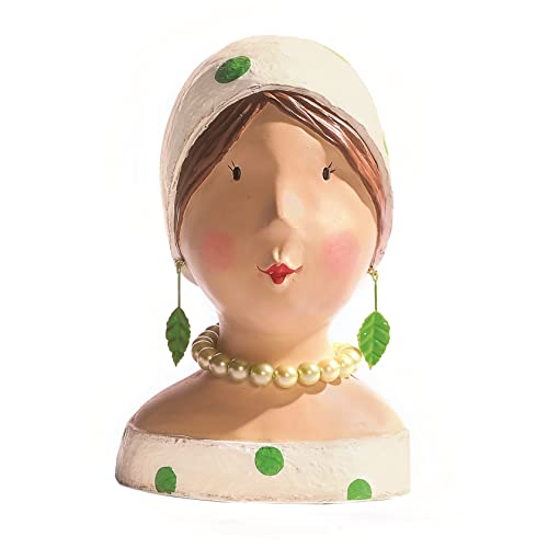 baden import Aufsteller Deko Kopf Frauenkopf Ladykopf mit grünen Punkten Büste Figur von Baden
