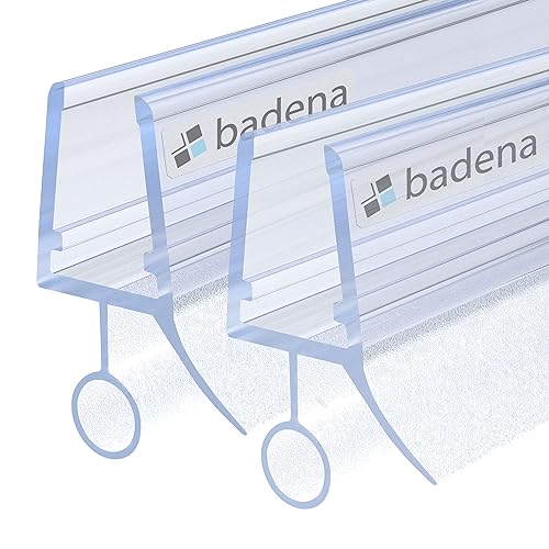 Badena® Duschdichtung für 6mm 8mm Duschtüren I Duschtürdichtung Gerade, 2x 100cm Glastür I Duschkabinen Dichtung I Ersatzdichtung Dusche von Badena