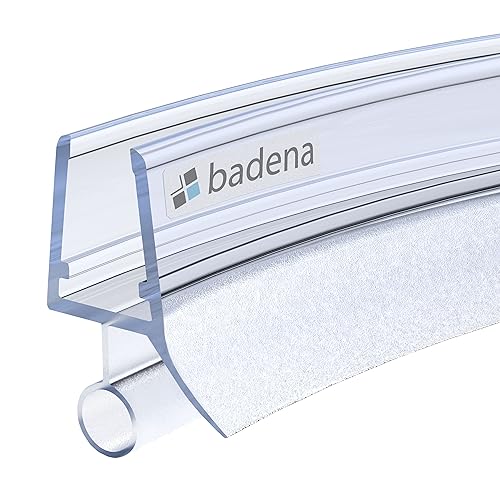 Badena® Duschdichtung für 6mm 8mm Duschtüren vorgebogen I 100cm Duschtürdichtung Glastür I Duschkabinen Dichtung I Ersatzdichtung Dusche von Badena