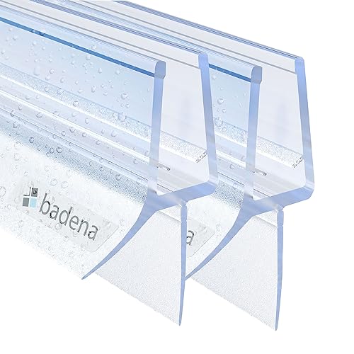 Badena® Duschdichtungen für Duschtüren 4mm 5mm I 2x 80cm Ersatzdichtung für Glastür I Duschtürdichtung mit Dichtlippe I Dichtung Duschwand Badewanne Duschkabine I Duschabdichtung transparent von Badena