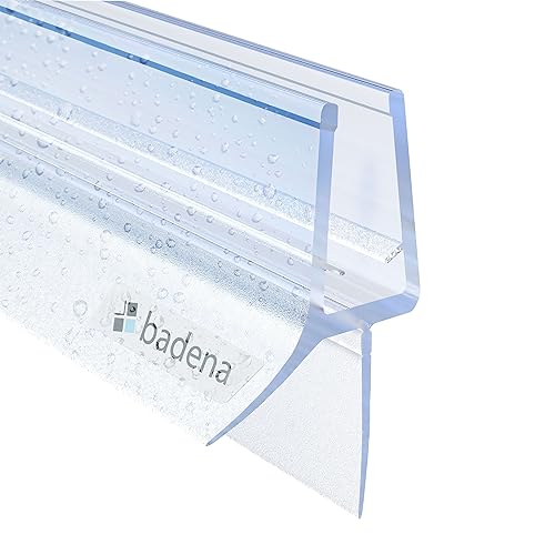 Badena® Duschdichtungen für Duschtüren 4mm 5mm I 80cm Ersatzdichtung Glastür I Duschtürdichtung Wasserabweiser mit Dichtlippe I Dichtung Duschwand Badewanne Duschkabine I Duschabdichtung transparent von Badena