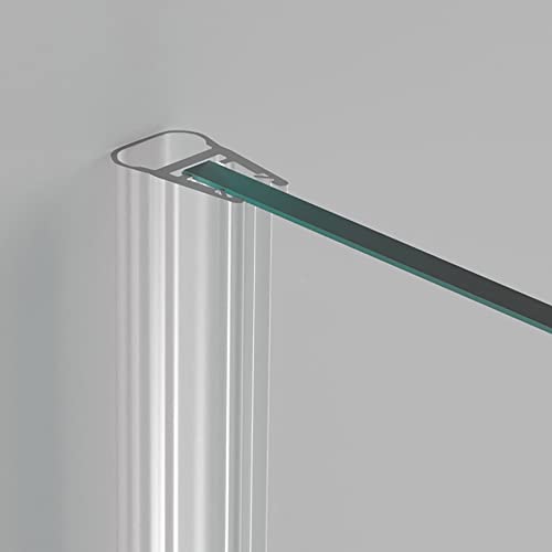 Duschdichtung für Glastüren 180cm I Duschtürdichtung 4-5mm Glasstärke senkrecht I Balgprofil Duschwand gerade I Duschkabinen Dichtungen I Abdichtung Dusche Balg 7mm von Badena