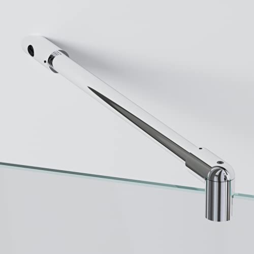 Stabilisationsstange Dusche chrom I 45 Grad Duschwand Halterung Glaswand I Duschwand Stabilisator Stange I Stabilisierungsstange Duschkabine I Haltestange (100cm) von Badena