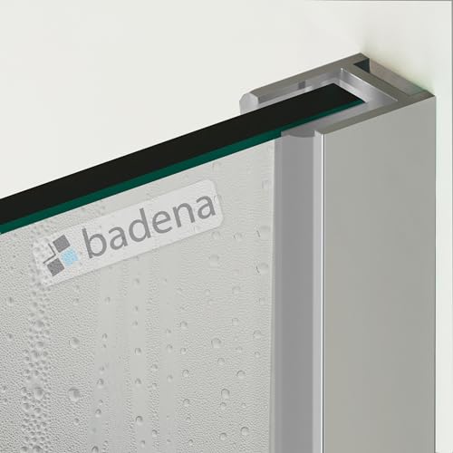 Wandanschlussprofil Dusche 100 cm für 10 mm Glas I Wandprofil Duschwand verchromt I U-Profile Aluminium I U-Profil Dusche Glaswand I Walk in Dusche I Duschwand Halterung von Badena