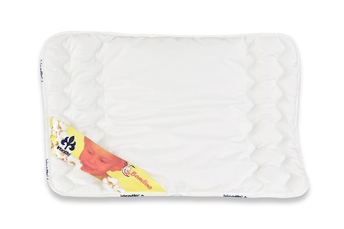 Irisette Kinderflachkissen Bambino 40 x 60 cm Öko-Tex zertifiziert, weiß, Deutsches Markenprodukt von Irisette