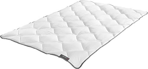 Badenia Trendline Mono Ganzjahresdecke Steppbett Micro Kochfest, 155 x 220 cm, weiß, Öko- Tex zertifiziert, Made in Germany von Badenia Trendline