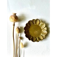 Wunderschöner Vintage Messing Teller | Boho Wohndekor Tischdekor Tischschmuck Schmuckablage Dekoration Messingteller 60Er Jahre von BadepralineOnTour