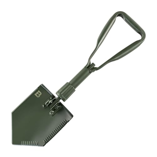 Badger Outdoor US Army Klappspaten Military Grade Olive - Camping Zubehör Feldspaten Multitool Survival Kit - Aluminium Stahl Schaufel 58cm Camping Gadgets Bundeswehr von Badger outdoor