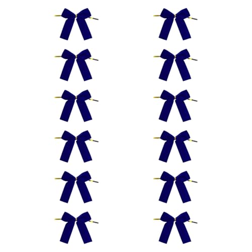 Badiman 12 Stück Weihnachtsschleife Christbaumdeko Kranzdekoration Festschleife Aus Langlebigem Samtmaterial für Den Bauernhausstil Treppengeländer Und Festl, Blau Badiman 12 Stück Weihnachtsschleife Christbaumdeko Kranzdekoration Festschleife Aus Langlebigem Samtmaterial für Den Bauernhausstil Treppengeländer Und Festl, Blau von Badiman