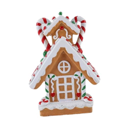 Badiman Lebkuchenhaus Als Tischmittelstück Und Festtagsdeko EIN Miniaturhaus Als Hausfigur Aus Harz für Weihnachtspartys Und Den Esstisch, Style B von Badiman