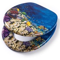 Badkomfort Design-WC-Sitz mit Absenkautomatik Korallenriff von Badkomfort