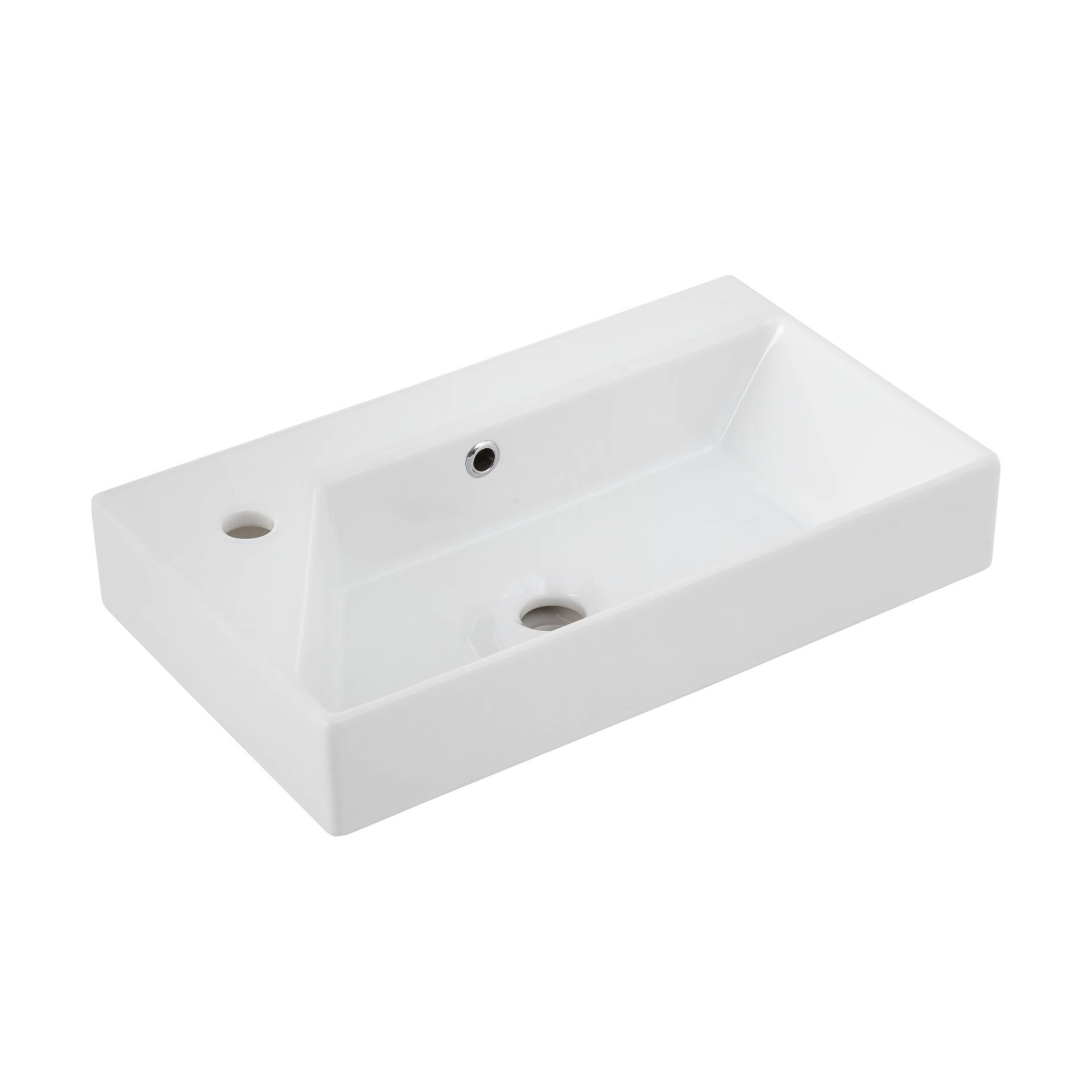 Badmobil Waschbecken eckig 'Tao' weiß 55 x 10 x 33 cm Badmobil Waschbecken eckig 'Tao' weiß 55 x 10 x 33 cm von Badmobil