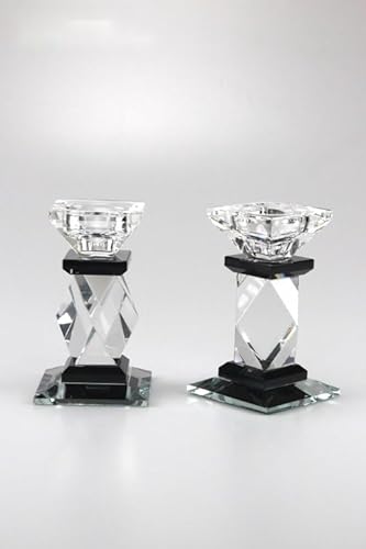 Bador Decoration 2er Set Kristallkerzenständer Designer Kerzenleuchter aus Kristallglas Kristall Kerzenleuchter Höhe gesamt ca 12 cm Bador Decoration 2er Set Kristallkerzenständer Designer Kerzenleuchter aus Kristallglas Kristall Kerzenleuchter Höhe gesamt ca 12 cm von Bador Decoration