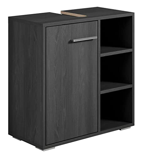 Badezimmer Badmöbel Neptunes Schwarz Holz - Unterschrank Badmöbelset Badschrank Schrank Waschbeckenunterschrank von Badplaats B.V.