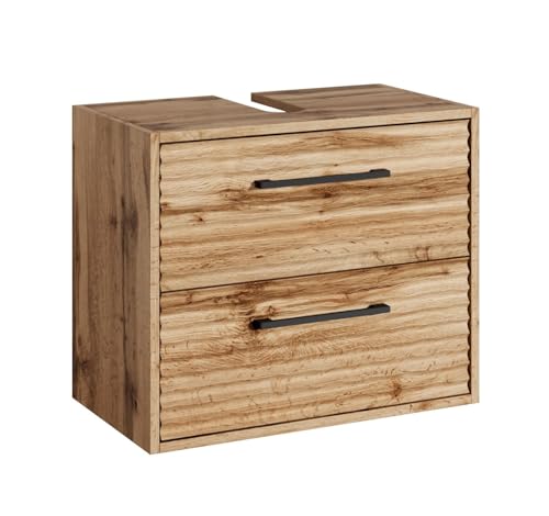 Badezimmer Badmöbel Etna - Eiche - Unterschrank Badmöbelset Badschrank Schrank Waschbeckenunterschrank von Badplaats B.V.