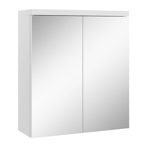 Badezimmer Spiegelschrank Toledo 60cm Weiß – Stauraum Unterschrank Möbel Zwei Türen Badschrank von Badplaats B.V.