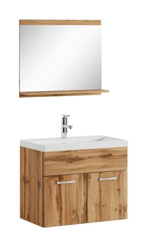 Badplaats B.V. Badezimmer Badmöbel Set Montreal 02 60cm Waschbecken Braun - Unterschrank Waschtisch Spiegel Möbel Badplaats B.V. Badezimmer Badmöbel Set Montreal 02 60cm Waschbecken Braun - Unterschrank Waschtisch Spiegel Möbel von Badplaats B.V.