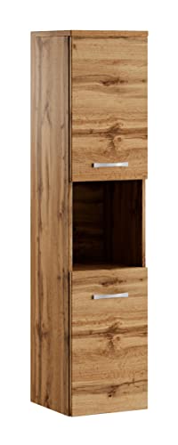 Badezimmer Schrank Montreal 131 cm Braun â€“ Regel Schrank Hochschrank Schrank Möbel Badschrank von Badplaats B.V.