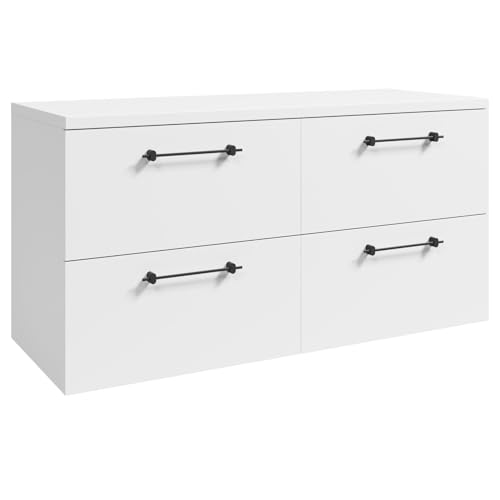 Badplaats B.V. Waschtischunterschrank Muro 120 cm - Weiß - mit oberer Ablage von Badplaats B.V.