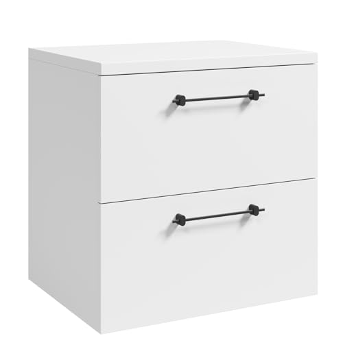 Badplaats B.V. Waschtischunterschrank Muro 60 cm - Weiß - mit oberer Ablage von Badplaats B.V.