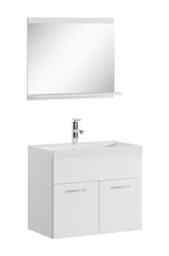 Badezimmer Badmöbel Montreal 02 Weiß 60cm Waschbecken - Unterschrank Waschtisch Spiegel Möbel Badezimmer Badmöbel Montreal 02 Weiß 60cm Waschbecken - Unterschrank Waschtisch Spiegel Möbel von Badplaats B.V.