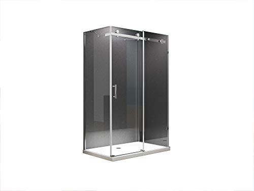 BuyLando.Shop [Typ-Ida] U Form Duschkabine Schiebesystem - Dusche - ESG - Variationen (100x80x195cm) von Badsysteme.eu