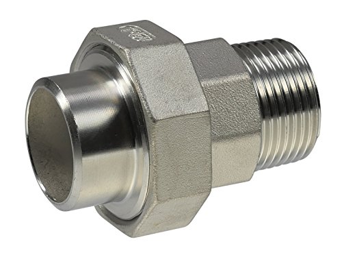 Badtke Edelstahl Verschraubung, AG/SE, flach dichtend, Werkstoff V4A, 3/4" DN20 von Badtke Edelstahl