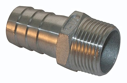 Badtke Edelstahl Sechskant-Schlauchtülle AG, Werkstoff V4A, ähnlich EN 10241 1/2", 10 Stück von Badtke Edelstahl