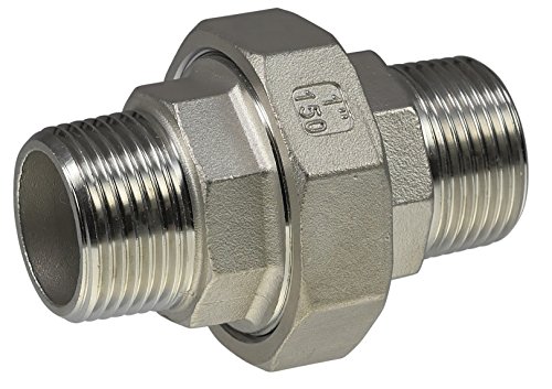 Badtke Edelstahl Verschraubung, AG/AG, flach dichtend, Werkstoff V4A, 1 1/4" von Badtke Edelstahl