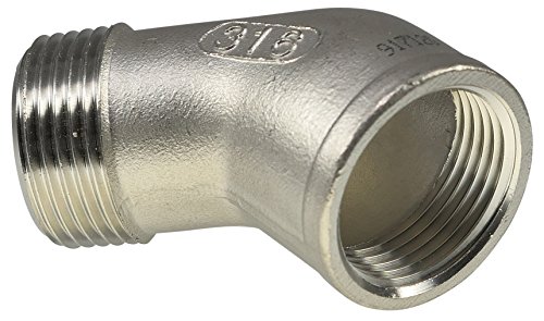 Badtke Edelstahl Winkel 45 Grad, IG/AG, Werkstoff V4A, 1 1/2" von Badtke Edelstahl